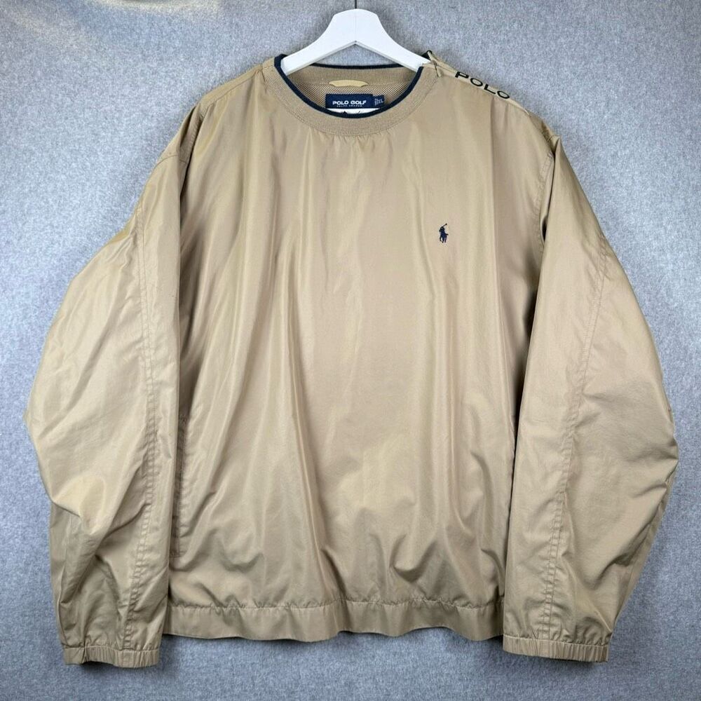 Polo Golf Ralph Lauren mens XL tan pullover crewneck golfing gorpcore